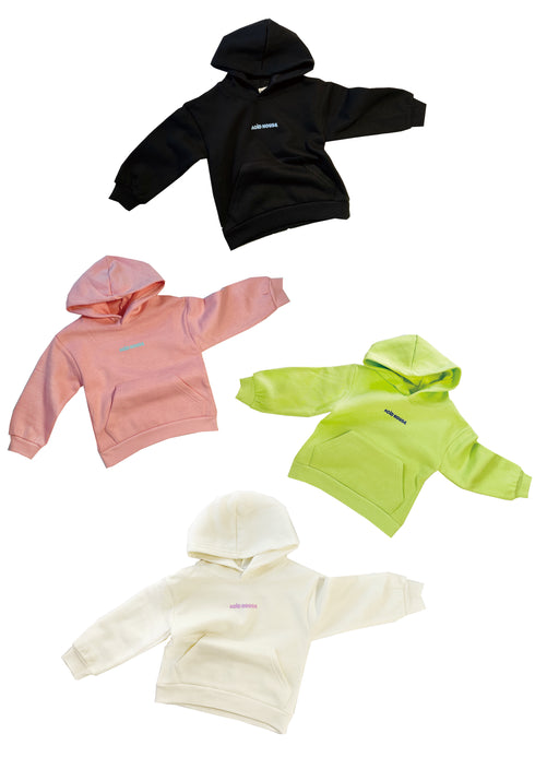 【COME HELL HIGH WATER】acid house KIDS HOODIE -ivory- *Last1